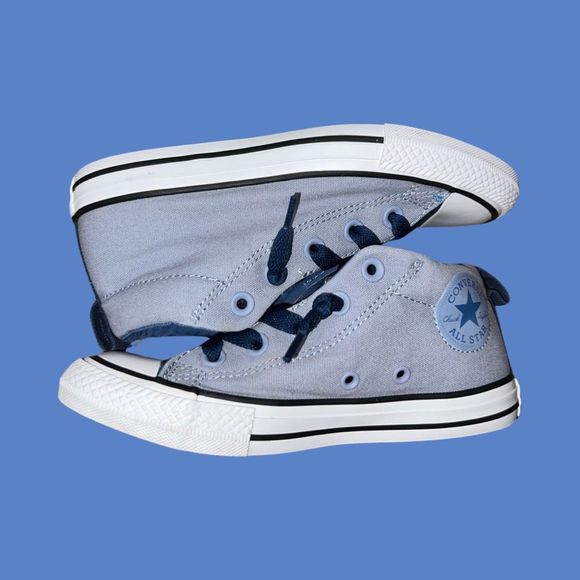 Kids Converse Chuck Taylor All Star Street Mid Glacier Gray Sneaker Shoes Size 2 - Picture 8 of 8